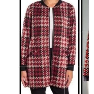 Sanctuary Red and Black Plaid Bomber Jacket